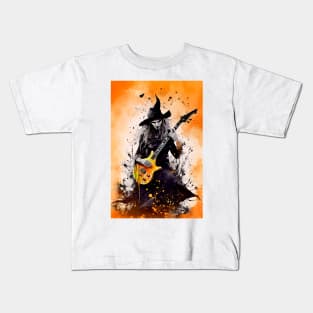 Witch Shredding It Up Kids T-Shirt